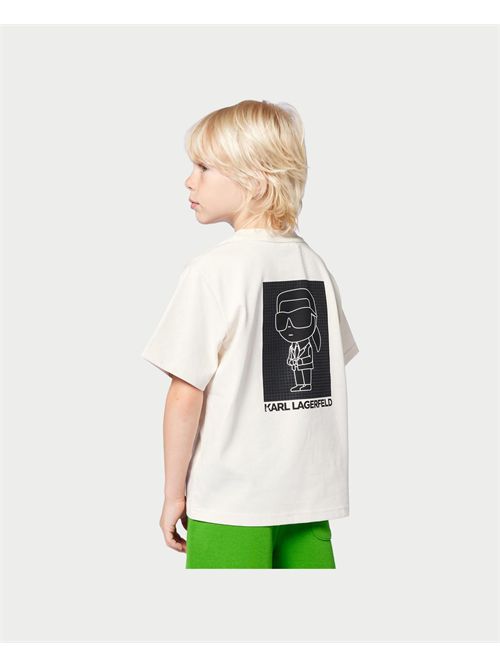 T-shirt bambino Karl Lagerfeld con stampa sul retro KARL LAGERFELD | Z30440195